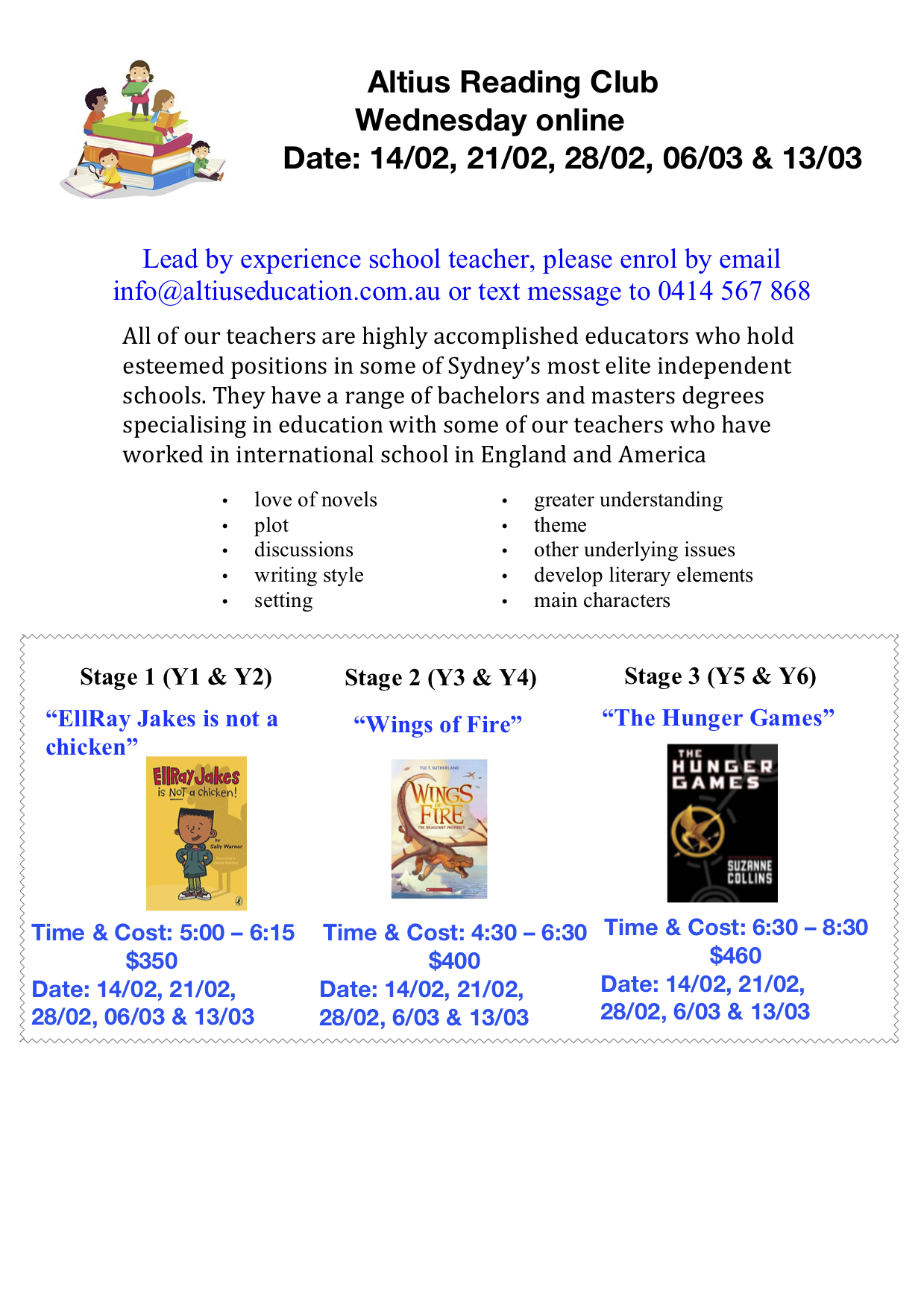 Altius Reading Club 2024 T1